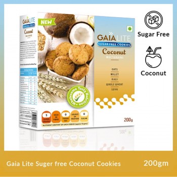 Gaia Lite Suger Free Coconut Cookies 200 gm